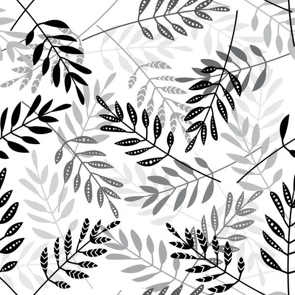 민족 스타일으로 완벽 한 패턴 벡터 나뭇잎 — 스톡 벡터