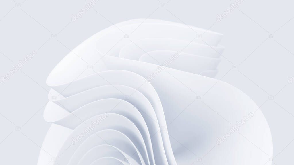 Creative shapes conceptual background. Abstract light color wallpaper. 3d-rendering