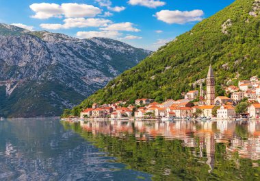 Perast eski kasaba, Kotor Körfezi, Karadağ .