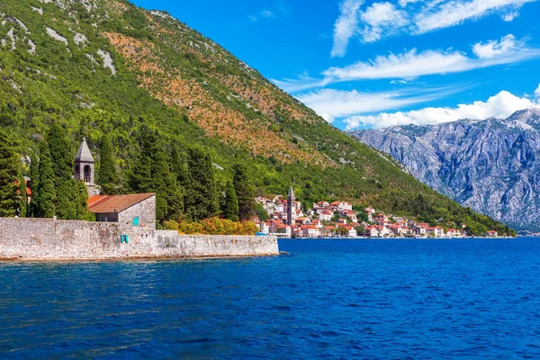 Islet Saint George Baai Van Kotor Adriatische Zee Montenegro — Stockfoto