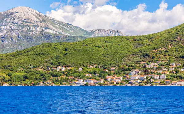 Linha Costeira Mar Adriático Golfo Kotor Montenegro — Fotografia de Stock