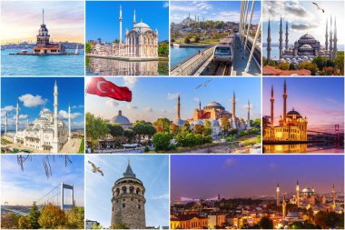 İstanbul 'un ünlü yeri, Kolajda Türkiye.