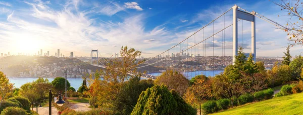 Segundo Puente Del Bósforo Fatih Sultan Mehmet Bridge Estambul — Foto de Stock