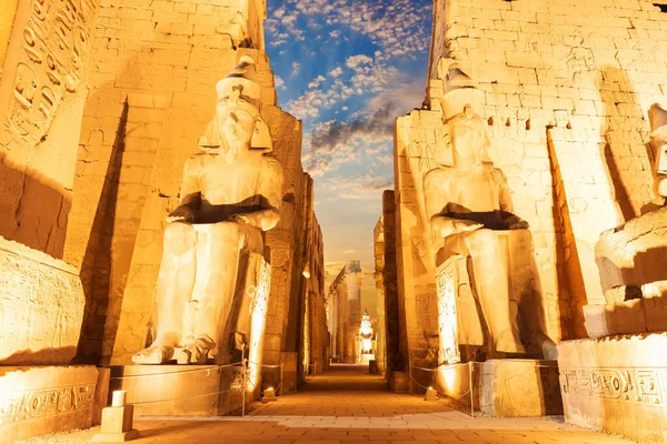 Luxor Templo Entrada Principal Primeiro Pilão Egito — Fotografia de Stock
