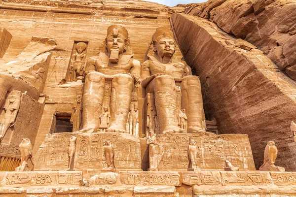 Abu Simbel Estatuas Templo Ramsés Egipto — Foto de Stock