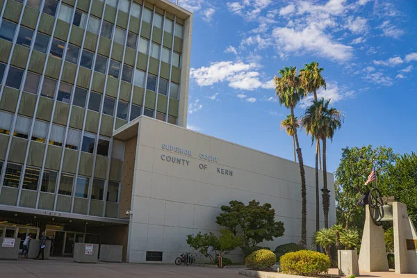 Kern County Superior Courthouse in Bakersfield California during a summer day.