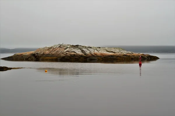 小岩石岛上朦胧的一天 — 图库照片