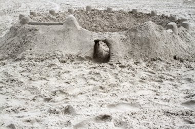 Yaratıcı Sandcastle kuma inşa
