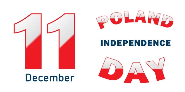 Dia Independência Polônia Tradicionalmente Comemorado Dia Dezembro Cartaz Vetorial Para — Vetor de Stock
