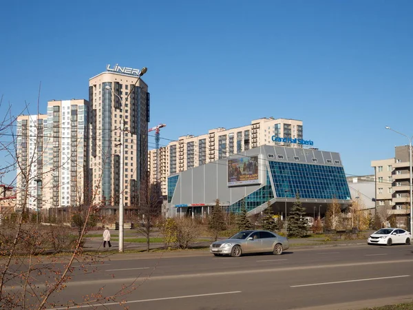 Krasnoyarsk Región Krasnoyarsk Octubre 2018 Grand Hall Siberia Contexto Edificios — Foto de Stock