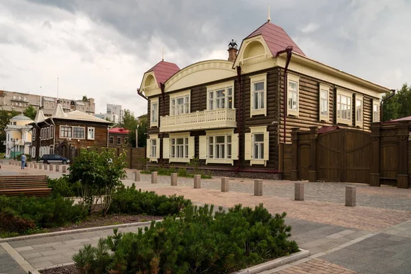 Una Casa Residencial Con Una Puerta Edificio Anexo Calle Gorky — Foto de Stock