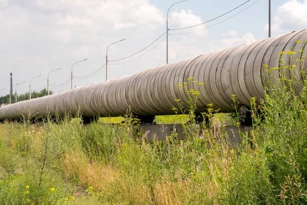 Ground Pipeline City Heating Main Main Heating Network Reinforced Concrete — Stock Photo, Image