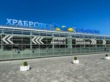 RUSSIA, KALININGRAD - EYLÜL 03, 2020: Khrabrovo Havaalanı, Kaliningrad, Rusya