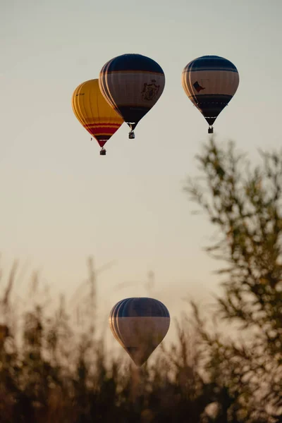 Coloridos Globos Aire Caliente Volando Festival Del Globo Globo Sobre — Foto de Stock