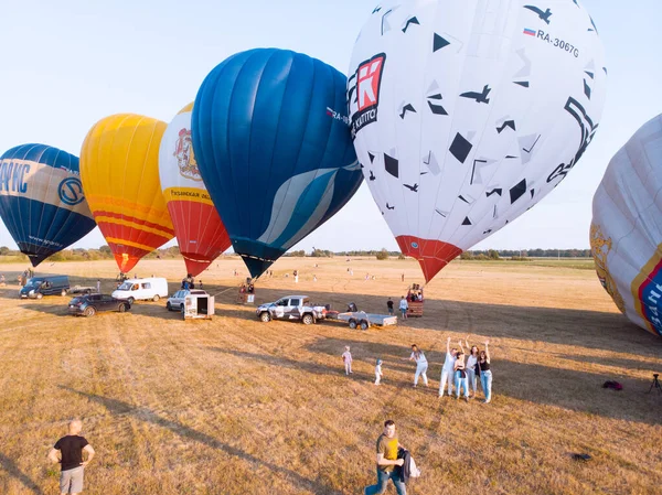 Balloon Festival Russia Ryazan July 2021 Process Filling Balloons Flight —  Fotos de Stock