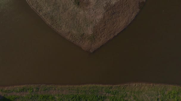 Vue Aérienne Île Forme Coeur Près Village Pêcheurs Une Belle — Video