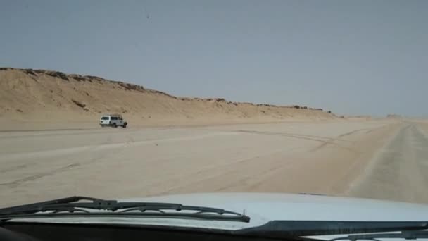 Car Sand Desert View Car Interior — Stock Video
