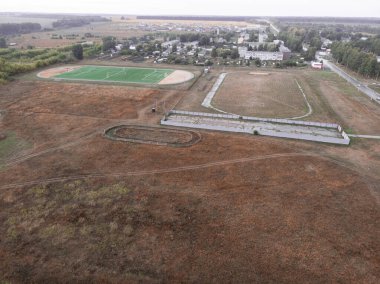 üst görünümden futbol sahası veya futbol sahası.