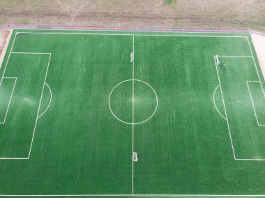 üst görünümden futbol sahası veya futbol sahası.