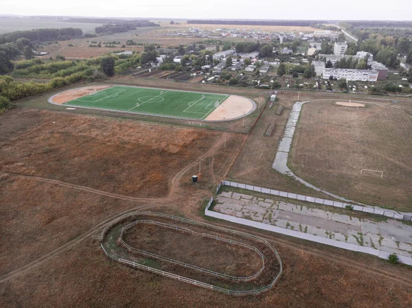 Top view of soccer field or football field.