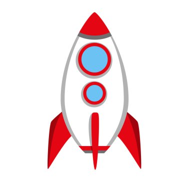 Komik roket gemisi, vektör