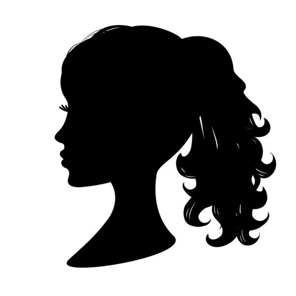 Mooie vrouw silhouet — Stockvector