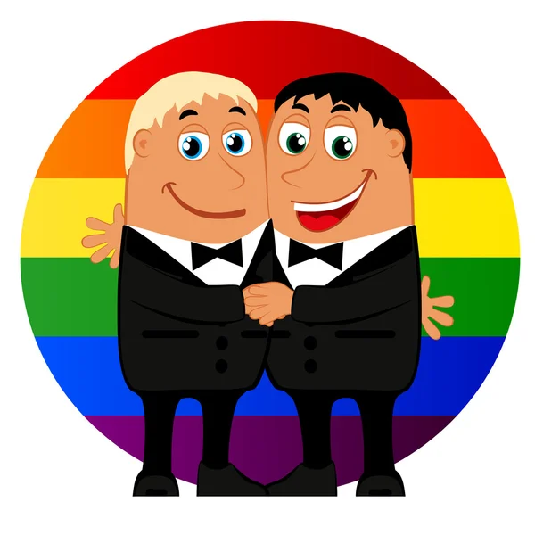 Gay familie — Stockvector
