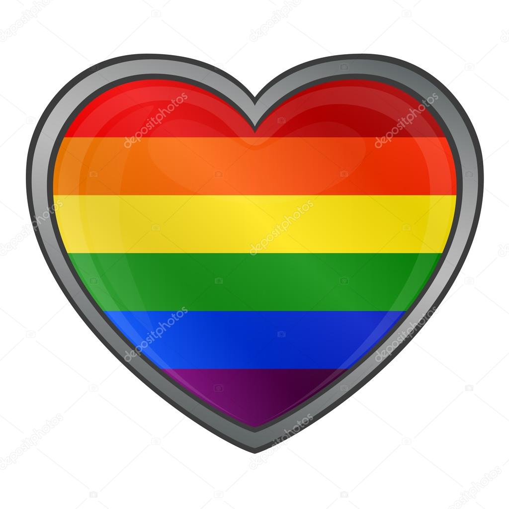 Heart in Rainbow Colors Gay Lesbian