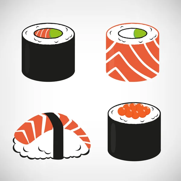 寿司セットのアイコン ベクトル — ストックベクタ