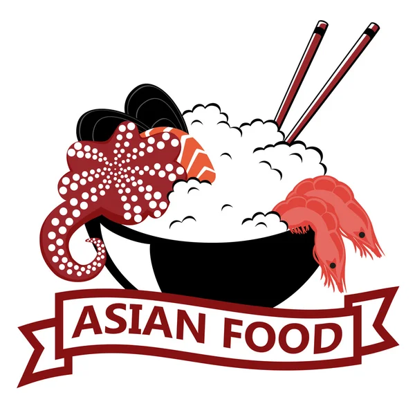 Asian Food, logo — Stock Vector