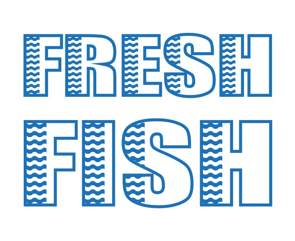 Pescado fresco — Vector de stock