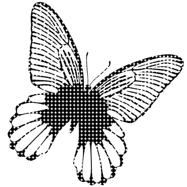 Schwarzer Schmetterling — Stockvektor