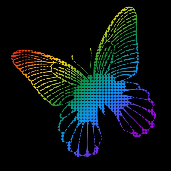 Colorful butterfly icon — Stock Vector