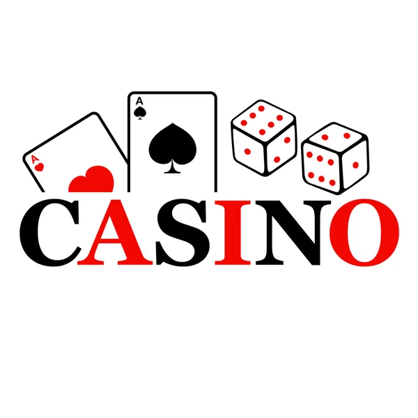 Casino embleem of badge — Stockvector