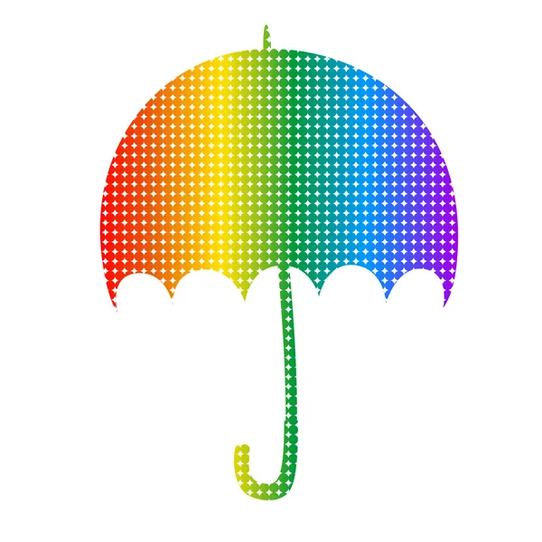 Regenbogenschirm — Stockvektor