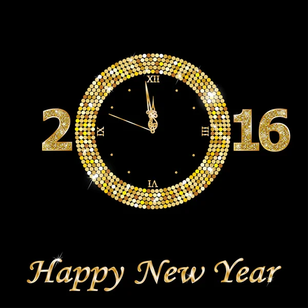 Nouvelle horloge année — Image vectorielle