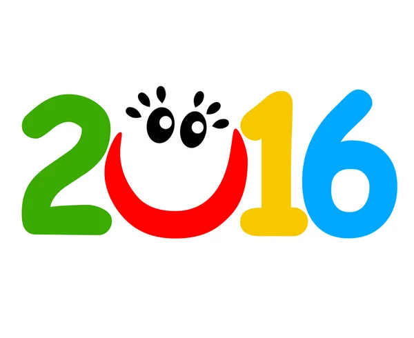 Felice anno nuovo 2016 Vettoriali Stock Royalty Free