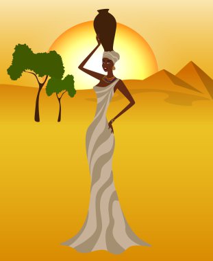 Afrika güzel bir kadın