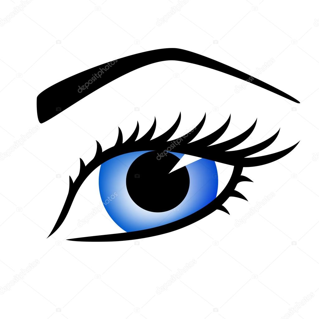 Beautiful blue woman eye