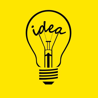 Ampul - fikir, vektör