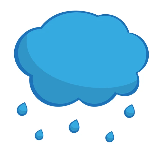 Cloud and rain - vector icon — Stock Vector