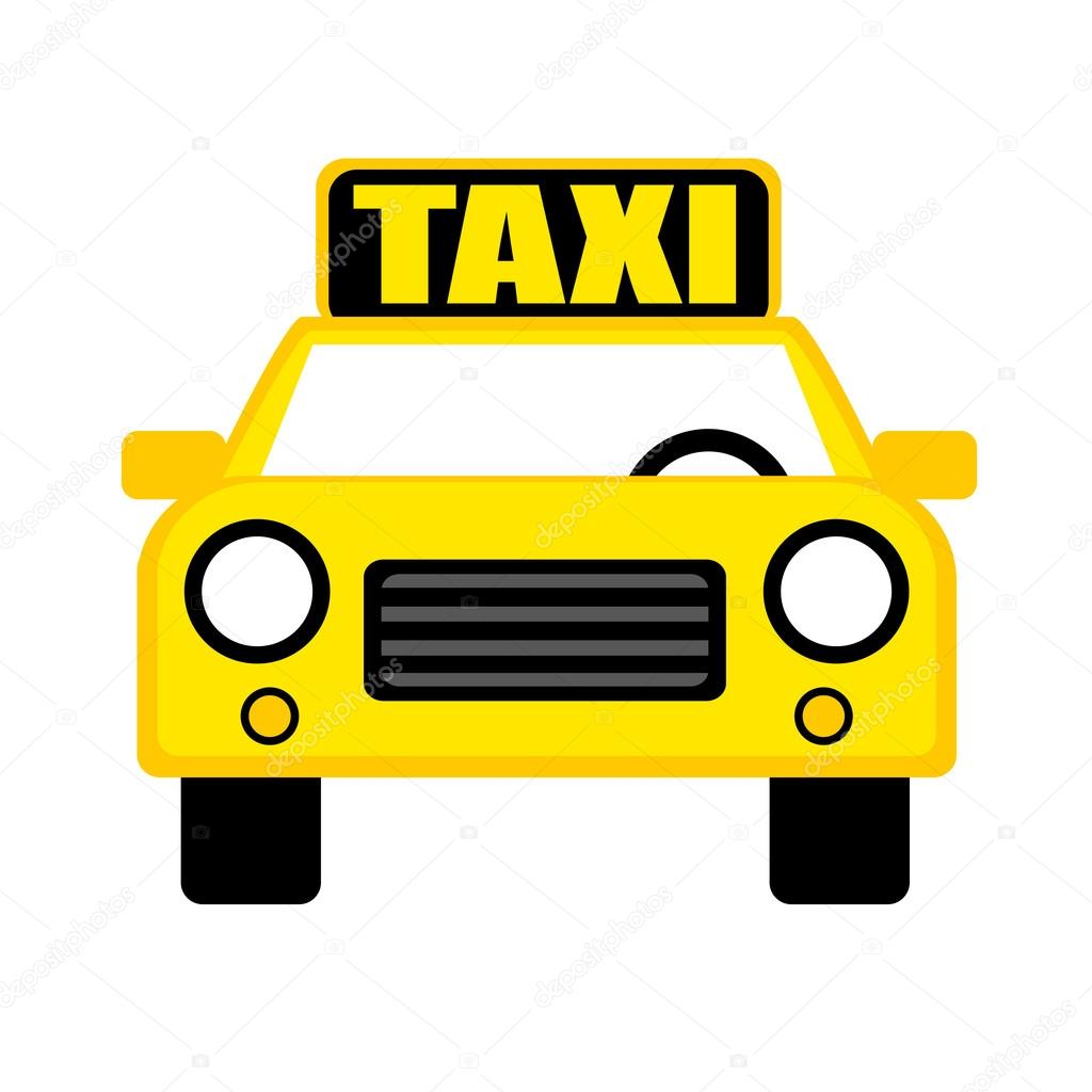 Taxi car icon, vector illustration