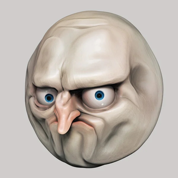 Internet meme No. Rage face 3d illustration — Stock Photo, Image