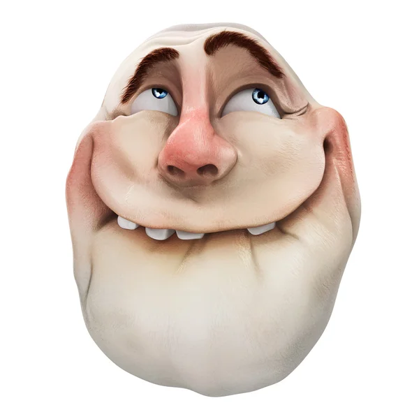 Trollface. Internet troll 3d illustration Stock Illustration