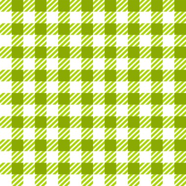 Yeşil Beyaz Gingham Oduncu Bufalo ekoseli, ekoseli, dikişsiz desen. Kumaş, masa örtüsü, kıyafet, gömlek, elbise, kağıt, yatak örtüsü, yorgan, kumaş. Geometrik tasarım..