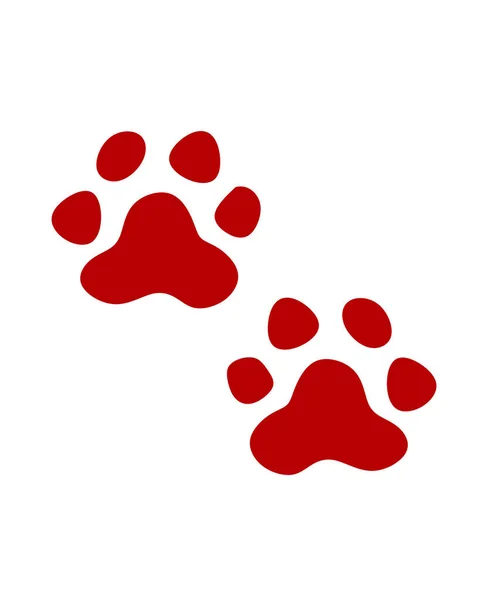 Empreinte Pied Pas Marque Patte Animal Griffe Animal Compagnie Chien — Image vectorielle