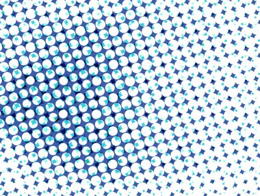 Mavi beyaz geometrik yarım ton yıldızların soyut arkaplan dokusunu belirler. Dekorasyon şablonu. Dekor. Çizgi roman. Çizgi roman pop sanatının stili..