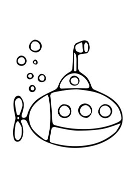 Vector Cartoon Silhouette Ana Hattı Denizaltı Çizim Sanatı Çocuklar için Denizaltı Çizimi. Okyanus Altında. Çizim kesme. Vinil duvar çıkartması. Laser kesme. Çocuklar için boyama sayfaları. ÇEVİR