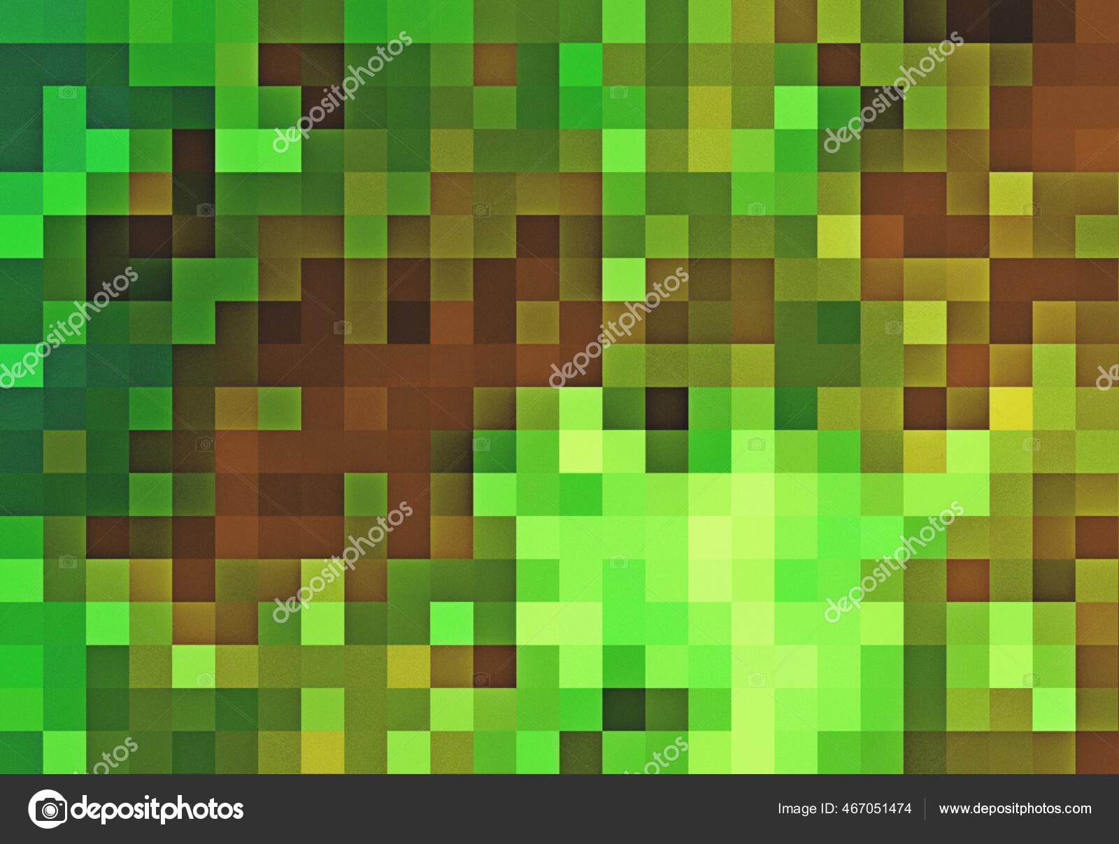 Pixel minecraft style land block background Vector Image