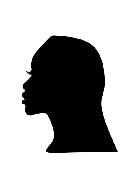 Müslüman Slam Kadını Silueti Ile Başörtüsü Siyah Afro Afro Afro — Stok Vektör